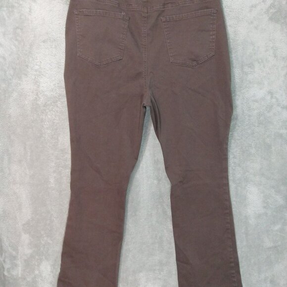 NYDJ Jeans Womens 14 Brown Denim Billie Mini Boot Cut High Rise Stretch - Picture 2 of 9